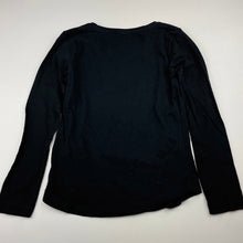 Load image into Gallery viewer, Girls Emerson, black cotton long sleeve t-shirt / top, EUC, size 8,  