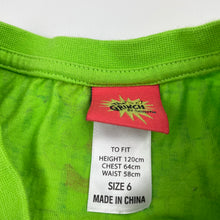 Load image into Gallery viewer, Boys Dr Seuss, The Grinch cotton Christmas t-shirt / top, EUC, size 6,  