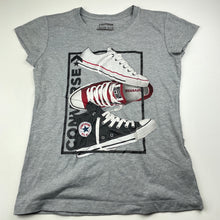 Load image into Gallery viewer, Girls Converse, grey marle t-shirt / top, EUC, size 12-13,  