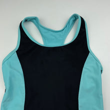 Load image into Gallery viewer, Girls Mango, black &amp; blue swim one-piece, EUC, size 10,  