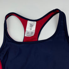 Load image into Gallery viewer, Girls Wave Zone, navy swim one-piece, EUC, size 12,  