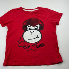 Load image into Gallery viewer, Boys Fun Spirit, red cotton t-shirt / top, GUC, size 4,  