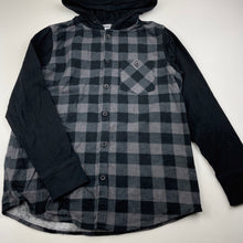 Load image into Gallery viewer, Boys Anko, flannel cotton hooded shirt / top, EUC, size 10,  