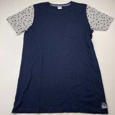 Boys Target, navy & grey cotton t-shirt / top, EUC, size 14,  