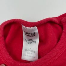 Load image into Gallery viewer, Boys Baby Berry, cotton Christmas pyjama top, FUC, size 2,  