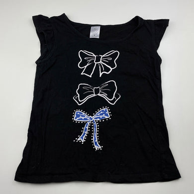 Girls Target, black cotton t-shirt / top, GUC, size 8,  