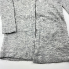 Load image into Gallery viewer, Girls H&amp;M, grey marle soft feel knitted cardigan, L: 57cm, GUC, size 5-6,  