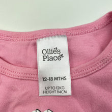 Load image into Gallery viewer, Girls Ollie&#39;s Place, pink cotton long sleeve top, dogs, FUC, size 1,  