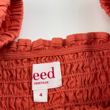 Load image into Gallery viewer, Girls Seed, shirred puff sleeve linen blend top, EUC, size 4,  