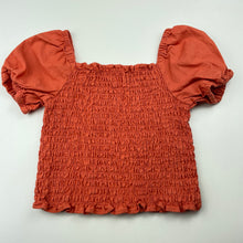 Load image into Gallery viewer, Girls Seed, shirred puff sleeve linen blend top, EUC, size 4,  