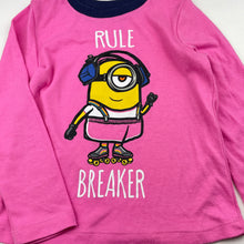 Load image into Gallery viewer, Girls Minions, Rise of Gru long sleeve pyjama top, FUC, size 5,  