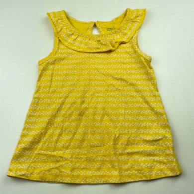 Girls Anko, yellow cotton summer top, EUC, size 4,  