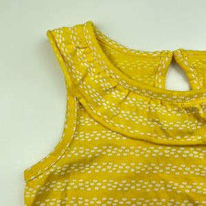 Girls Anko, yellow cotton summer top, EUC, size 4,  