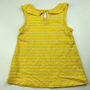 Girls Anko, yellow cotton summer top, EUC, size 4,  