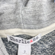 Load image into Gallery viewer, Boys Charlie &amp; Me, grey knitted hooded sweater, GUC, size 9,  