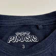 Load image into Gallery viewer, unisex PJ Masks, navy marle long sleeve top, EUC, size 3,  