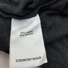 Load image into Gallery viewer, Girls Country Road, dark grey linen blend t-shirt / top, EUC, size 5,  