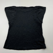Load image into Gallery viewer, Girls Country Road, dark grey linen blend t-shirt / top, EUC, size 5,  