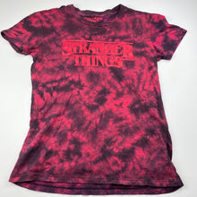 Load image into Gallery viewer, Girls Stranger Things, tie dyed cotton t-shirt / top, Sz: XXS, armpit to armpit: 42cm, GUC, size 14-16,  