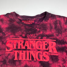 Load image into Gallery viewer, Girls Stranger Things, tie dyed cotton t-shirt / top, Sz: XXS, armpit to armpit: 42cm, GUC, size 14-16,  