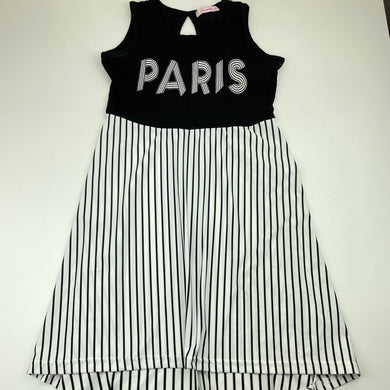 Girls Chicalook, black & white lightweight dress, EUC, size 12, L: 70cm at front