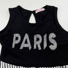 Load image into Gallery viewer, Girls Chicalook, black &amp; white lightweight dress, EUC, size 12, L: 70cm at front