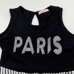 Girls Chicalook, black & white lightweight dress, EUC, size 12, L: 70cm at front