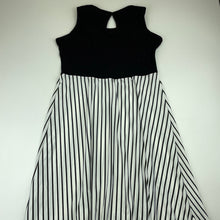 Load image into Gallery viewer, Girls Chicalook, black &amp; white lightweight dress, EUC, size 12, L: 70cm at front