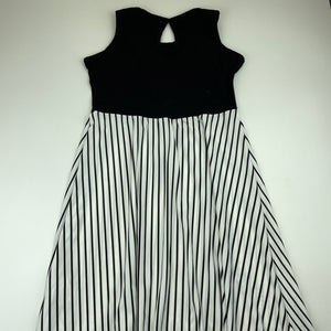 Girls Chicalook, black & white lightweight dress, EUC, size 12, L: 70cm at front