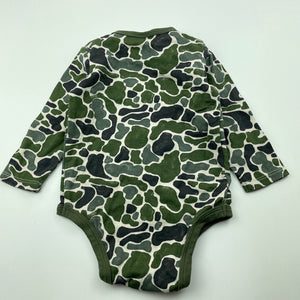 unisex Dymples, animal print cotton bodysuit / romper, GUC, size 0,  