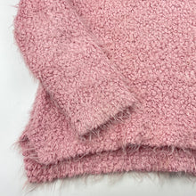 Load image into Gallery viewer, Girls Pumpkin Patch, pink fluffy knitted sweater / jumper, FUC, size 7-8,  