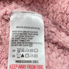 Load image into Gallery viewer, Girls Pumpkin Patch, pink fluffy knitted sweater / jumper, FUC, size 7-8,  