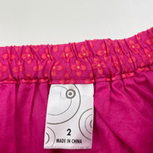 Load image into Gallery viewer, Girls Target, lightweight cotton skirt, elasticated, discolouration on back, FUC, size 2,  