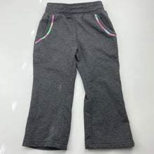 Load image into Gallery viewer, Girls H&amp;T, grey marle casual pants, elasticated, Inside leg: 31.5cm, GUC, size 2,  
