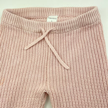 Load image into Gallery viewer, Girls Baby Berry, pink knitted cotton leggings / pants, elasticated, GUC, size 1,  