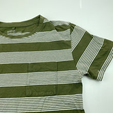 Load image into Gallery viewer, Boys Anko, khaki stripe cotton t-shirt / top, EUC, size 7,  