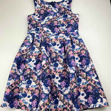 Girls Pippa & Julie, lined lightweight floral party dress, EUC, size 10, L: 71cm