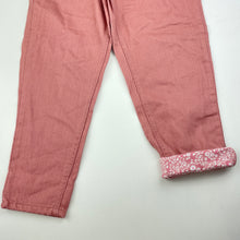 Load image into Gallery viewer, Girls H&amp;M, pink cotton casual pants, elasticated, Inside leg: 45.5cm, EUC, size 6,  