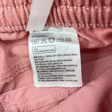 Load image into Gallery viewer, Girls H&amp;M, pink cotton casual pants, elasticated, Inside leg: 45.5cm, EUC, size 6,  