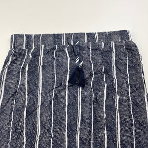 Girls Anko, navy & white lightweight skirt, elasticated, L: 68cm, GUC, size 12,  
