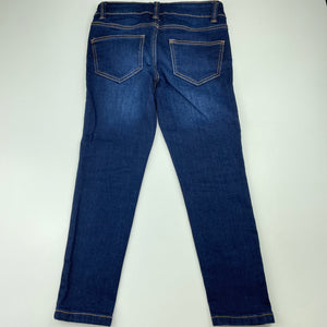 Girls Anko, dark stretch denim jeans, adjustable, Inside leg: 46cm, EUC, size 7,  