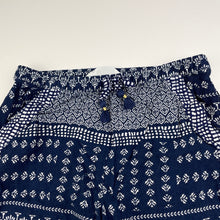 Load image into Gallery viewer, Girls H&amp;M, navy lightweight pants, elasticated, Inside leg: 30cm, GUC, size 4,  