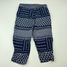 Load image into Gallery viewer, Girls H&amp;M, navy lightweight pants, elasticated, Inside leg: 30cm, GUC, size 4,  