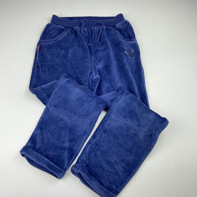 Girls Vancl, velour casual pants, elasticated, Inside leg: 46cm, GUC, size 6,  