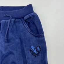 Load image into Gallery viewer, Girls Vancl, velour casual pants, elasticated, Inside leg: 46cm, GUC, size 6,  