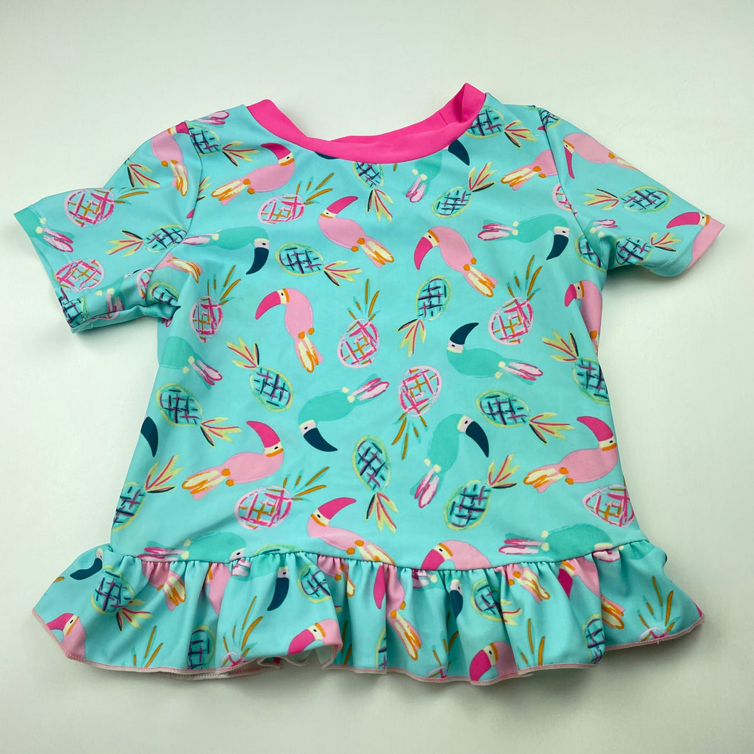 Girls Floatimini, short sleeve rashie / swim top, FUC, size 6,  