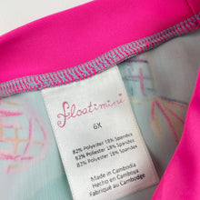 Load image into Gallery viewer, Girls Floatimini, short sleeve rashie / swim top, FUC, size 6,  
