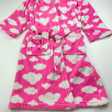 Load image into Gallery viewer, Girls lightweight, fleece dressing gown / bath robe, L: 60cm, FUC, size 3,  
