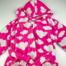 Load image into Gallery viewer, Girls lightweight, fleece dressing gown / bath robe, L: 60cm, FUC, size 3,  