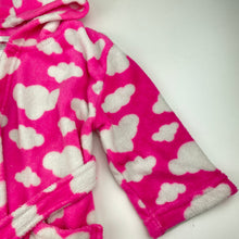 Load image into Gallery viewer, Girls lightweight, fleece dressing gown / bath robe, L: 60cm, FUC, size 3,  